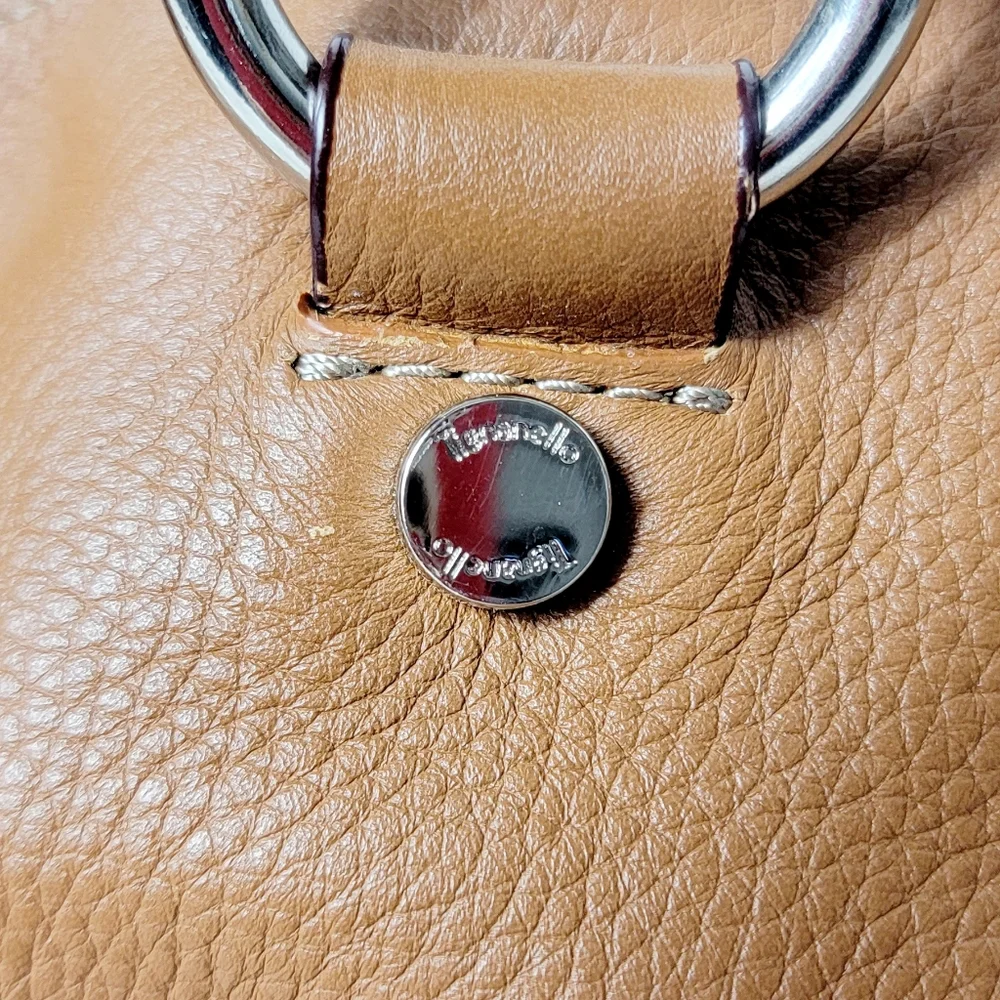 Tignanello Genuine Leather Tan Satchel Bag - Picture 9 of 13